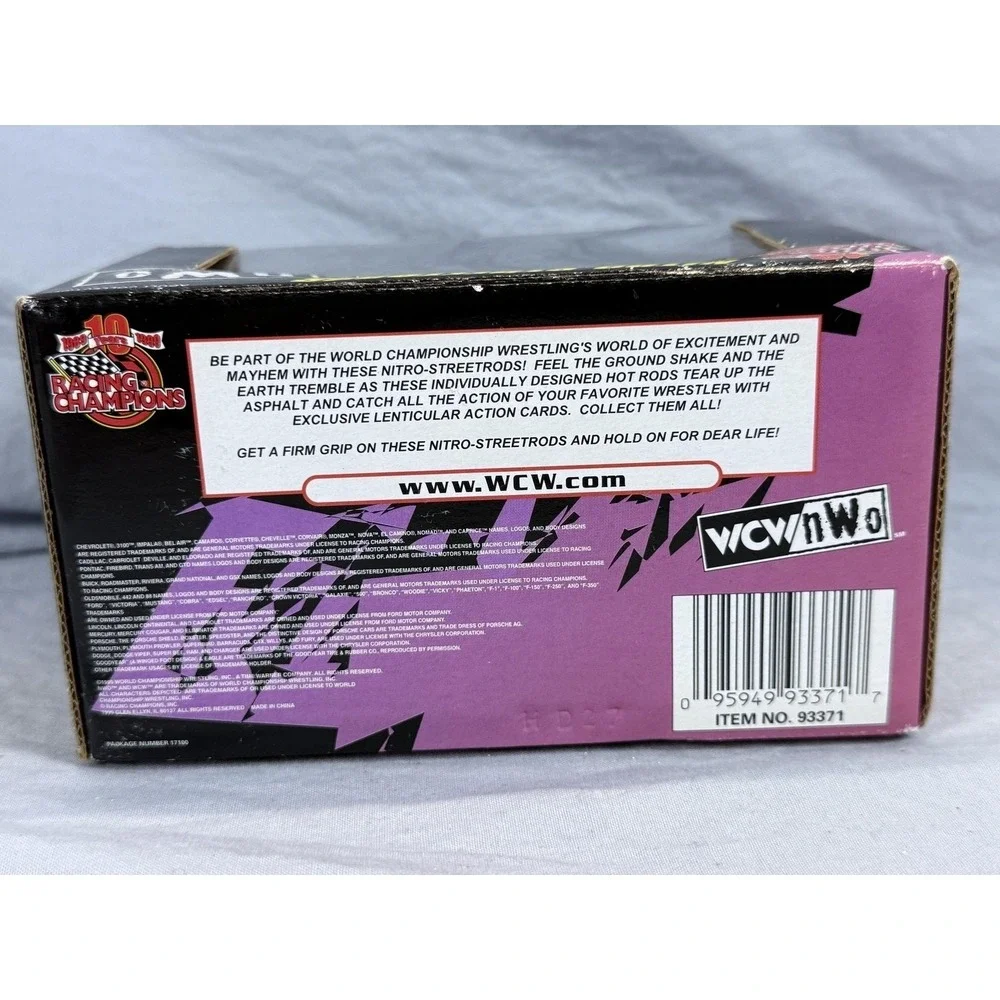 Vintage WCW nWo Nitro-Streetrods 1/64 Racing Champions w/ Lenticular Card‎